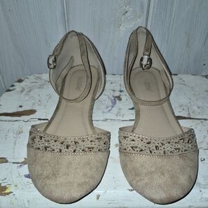 Nicole Sandals with Ankle Strap and Embellishments